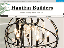 Tablet Screenshot of hanifanbuilders.com